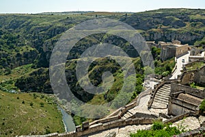 European Capital of CultureÂ in 2019 year, panoramic view on ancient city of Matera, capital of Basilicata, Southern Italy in ear